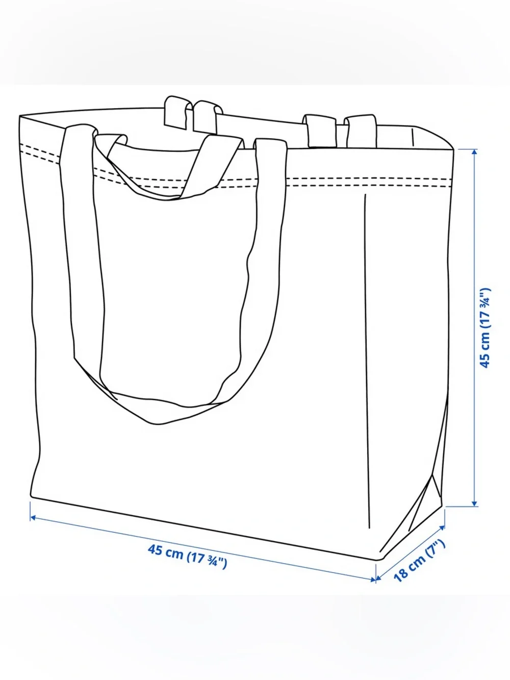 FOUR IKEA 10 gallon bags FRAKTA Set of 4️⃣ Blue Reusable Shopping Totes